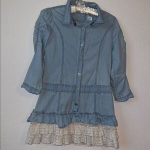 Guess Light Blue Denim Shirt XL Girl 16